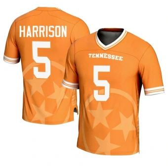 Men's Tennessee Volunteers Christian Harrison Replica Icon Print Football Jersey - Game Orange